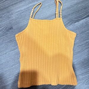 Zara kids Mustard Ribbed Top
